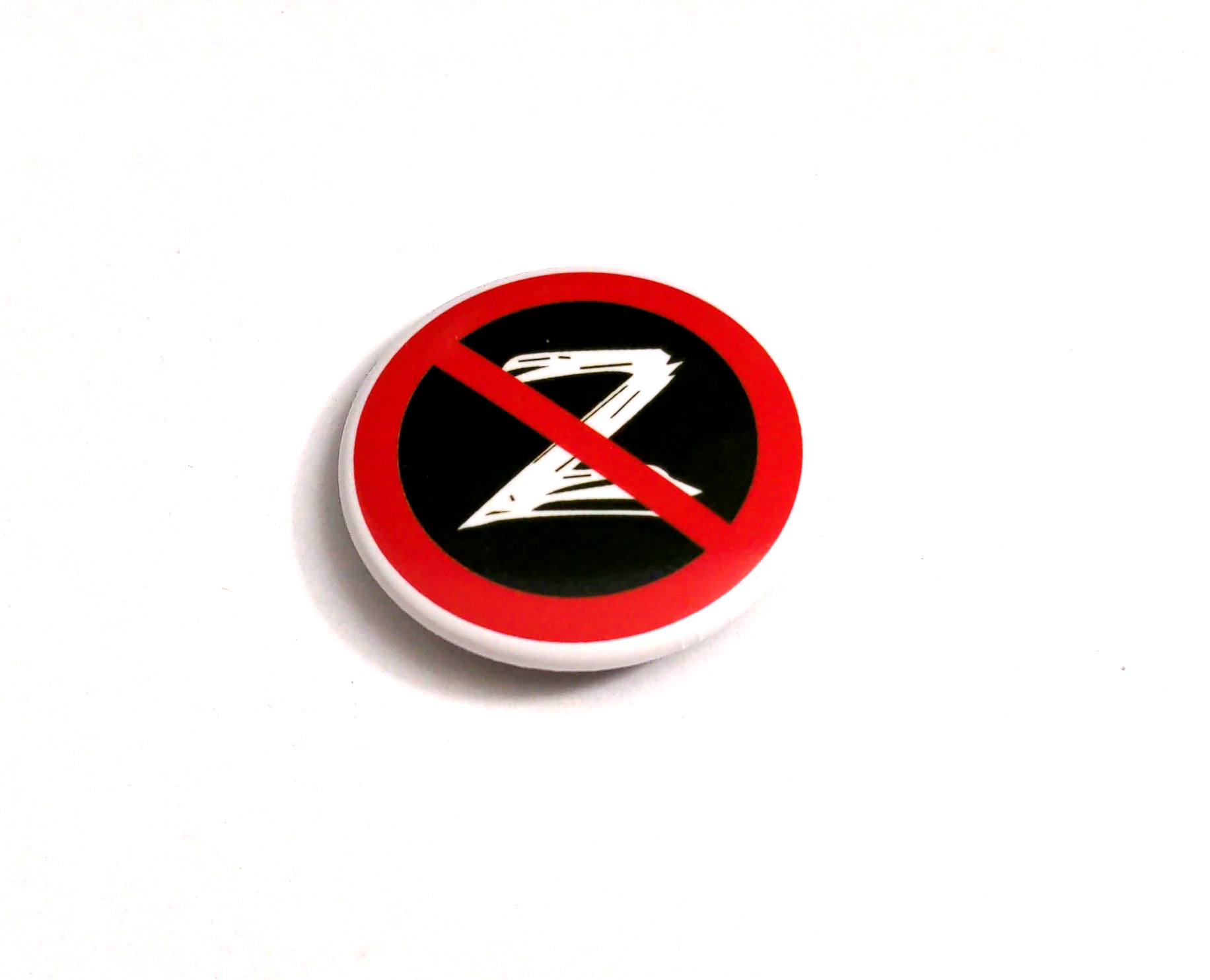 Button Anti-Z mit durchgestrichenem Z-Symbol